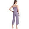 image:imageWiWi Womens Cami Pajama Sets 2 Piece Camisole Top Capri Pants Sleepwear Soft Lingerie Bamboo Viscose PJs SXXLAviolet