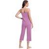image:imageWiWi Womens Cami Pajama Sets 2 Piece Camisole Top Capri Pants Sleepwear Soft Lingerie Bamboo Viscose PJs SXXLBdusty Lavender