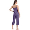 image:imageWiWi Womens Cami Pajama Sets 2 Piece Camisole Top Capri Pants Sleepwear Soft Lingerie Bamboo Viscose PJs SXXLBlavender