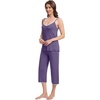 image:imageWiWi Womens Cami Pajama Sets 2 Piece Camisole Top Capri Pants Sleepwear Soft Lingerie Bamboo Viscose PJs SXXLBlavender