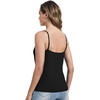 image:imageWiWi Womens Camisole Adjustable Spaghetti Straps Undershirt Soft Tank Tops Bamboo Viscose Cami Sleepwear SXXLAblack