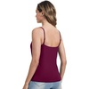 image:imageWiWi Womens Camisole Adjustable Spaghetti Straps Undershirt Soft Tank Tops Bamboo Viscose Cami Sleepwear SXXLAburgundy