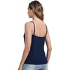 image:imageWiWi Womens Camisole Adjustable Spaghetti Straps Undershirt Soft Tank Tops Bamboo Viscose Cami Sleepwear SXXLAnavy