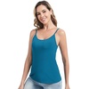 image:imageWiWi Womens Camisole Adjustable Spaghetti Straps Undershirt Soft Tank Tops Bamboo Viscose Cami Sleepwear SXXLAteal Blue