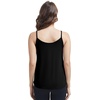 image:imageWiWi Womens Camisole Adjustable Spaghetti Straps Undershirt Soft Tank Tops Bamboo Viscose Cami Sleepwear SXXLBblack