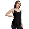 image:imageWiWi Womens Camisole Adjustable Spaghetti Straps Undershirt Soft Tank Tops Bamboo Viscose Cami Sleepwear SXXLBblack