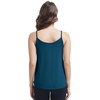 image:imageWiWi Womens Camisole Adjustable Spaghetti Straps Undershirt Soft Tank Tops Bamboo Viscose Cami Sleepwear SXXLBpeacock Blue
