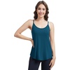 image:imageWiWi Womens Camisole Adjustable Spaghetti Straps Undershirt Soft Tank Tops Bamboo Viscose Cami Sleepwear SXXLBpeacock Blue