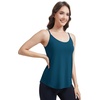 image:imageWiWi Womens Camisole Adjustable Spaghetti Straps Undershirt Soft Tank Tops Bamboo Viscose Cami Sleepwear SXXLBpeacock Blue