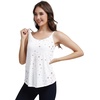 image:imageWiWi Womens Camisole Adjustable Spaghetti Straps Undershirt Soft Tank Tops Bamboo Viscose Cami Sleepwear SXXLBwhite Stars