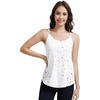 image:imageWiWi Womens Camisole Adjustable Spaghetti Straps Undershirt Soft Tank Tops Bamboo Viscose Cami Sleepwear SXXLBwhite Stars