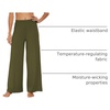 image:imageWiWi Womens Casual Wide Leg Palazzo Pants Comfy Lounge Pajama Bottoms Viscose from Bamboo Yoga Sweatpants SXXLAarmy Green