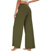 image:imageWiWi Womens Casual Wide Leg Palazzo Pants Comfy Lounge Pajama Bottoms Viscose from Bamboo Yoga Sweatpants SXXLAarmy Green