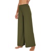 image:imageWiWi Womens Casual Wide Leg Palazzo Pants Comfy Lounge Pajama Bottoms Viscose from Bamboo Yoga Sweatpants SXXLAarmy Green