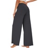 image:imageWiWi Womens Casual Wide Leg Palazzo Pants Comfy Lounge Pajama Bottoms Viscose from Bamboo Yoga Sweatpants SXXLAcharcoal