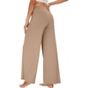 image:imageWiWi Womens Casual Wide Leg Palazzo Pants Comfy Lounge Pajama Bottoms Viscose from Bamboo Yoga Sweatpants SXXLAkhaki