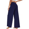 image:imageWiWi Womens Casual Wide Leg Palazzo Pants Comfy Lounge Pajama Bottoms Viscose from Bamboo Yoga Sweatpants SXXLAnavy