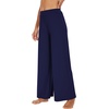 image:imageWiWi Womens Casual Wide Leg Palazzo Pants Comfy Lounge Pajama Bottoms Viscose from Bamboo Yoga Sweatpants SXXLAnavy
