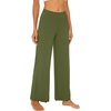 image:imageWiWi Womens Casual Wide Leg Palazzo Pants Comfy Lounge Pajama Bottoms Viscose from Bamboo Yoga Sweatpants SXXLBarmy Green