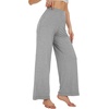 image:imageWiWi Womens Casual Wide Leg Palazzo Pants Comfy Lounge Pajama Bottoms Viscose from Bamboo Yoga Sweatpants SXXLCheather Grey