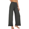 image:imageWiWi Womens Casual Wide Leg Palazzo Pants Comfy Lounge Pajama Bottoms Viscose from Bamboo Yoga Sweatpants SXXLCiron Grey