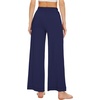 image:imageWiWi Womens Casual Wide Leg Palazzo Pants Comfy Lounge Pajama Bottoms Viscose from Bamboo Yoga Sweatpants SXXLCnavy