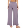 image:imageWiWi Womens Casual Wide Leg Palazzo Pants Comfy Lounge Pajama Bottoms Viscose from Bamboo Yoga Sweatpants SXXLCviolet