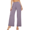 image:imageWiWi Womens Casual Wide Leg Palazzo Pants Comfy Lounge Pajama Bottoms Viscose from Bamboo Yoga Sweatpants SXXLCviolet