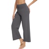 image:imageWiWi Womens Casual Wide Leg Palazzo Pants Comfy Lounge Pajama Bottoms Viscose from Bamboo Yoga Sweatpants SXXLDcharcoal Grey
