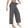 image:imageWiWi Womens Casual Wide Leg Palazzo Pants Comfy Lounge Pajama Bottoms Viscose from Bamboo Yoga Sweatpants SXXLDcharcoal Grey