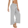 image:imageWiWi Womens Casual Wide Leg Palazzo Pants Comfy Lounge Pajama Bottoms Viscose from Bamboo Yoga Sweatpants SXXLDlight Heather Grey