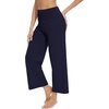 image:imageWiWi Womens Casual Wide Leg Palazzo Pants Comfy Lounge Pajama Bottoms Viscose from Bamboo Yoga Sweatpants SXXLDnavy
