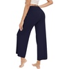 image:imageWiWi Womens Casual Wide Leg Palazzo Pants Comfy Lounge Pajama Bottoms Viscose from Bamboo Yoga Sweatpants SXXLDnavy