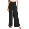 image:imageWiWi Womens Casual Wide Leg Palazzo Pants Comfy Lounge Pajama Bottoms Viscose from Bamboo Yoga Sweatpants SXXLEblack