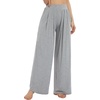 image:imageWiWi Womens Casual Wide Leg Palazzo Pants Comfy Lounge Pajama Bottoms Viscose from Bamboo Yoga Sweatpants SXXLEheather Grey