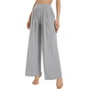 image:imageWiWi Womens Casual Wide Leg Palazzo Pants Comfy Lounge Pajama Bottoms Viscose from Bamboo Yoga Sweatpants SXXLEheather Grey