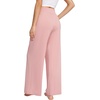 image:imageWiWi Womens Casual Wide Leg Palazzo Pants Comfy Lounge Pajama Bottoms Viscose from Bamboo Yoga Sweatpants SXXLEmellow Rose