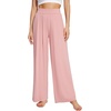 image:imageWiWi Womens Casual Wide Leg Palazzo Pants Comfy Lounge Pajama Bottoms Viscose from Bamboo Yoga Sweatpants SXXLEmellow Rose