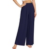 image:imageWiWi Womens Casual Wide Leg Palazzo Pants Comfy Lounge Pajama Bottoms Viscose from Bamboo Yoga Sweatpants SXXLEnavy