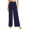 image:imageWiWi Womens Casual Wide Leg Palazzo Pants Comfy Lounge Pajama Bottoms Viscose from Bamboo Yoga Sweatpants SXXLEnavy