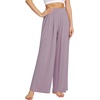 image:imageWiWi Womens Casual Wide Leg Palazzo Pants Comfy Lounge Pajama Bottoms Viscose from Bamboo Yoga Sweatpants SXXLEviolet