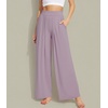 image:imageWiWi Womens Casual Wide Leg Palazzo Pants Comfy Lounge Pajama Bottoms Viscose from Bamboo Yoga Sweatpants SXXLEviolet