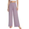 image:imageWiWi Womens Casual Wide Leg Palazzo Pants Comfy Lounge Pajama Bottoms Viscose from Bamboo Yoga Sweatpants SXXLEviolet