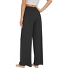 image:imageWiWi Womens Casual Wide Leg Palazzo Pants Comfy Lounge Pajama Bottoms Viscose from Bamboo Yoga Sweatpants SXXLFblack
