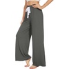 image:imageWiWi Womens Casual Wide Leg Palazzo Pants Comfy Lounge Pajama Bottoms Viscose from Bamboo Yoga Sweatpants SXXLFiron Grey