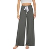 image:imageWiWi Womens Casual Wide Leg Palazzo Pants Comfy Lounge Pajama Bottoms Viscose from Bamboo Yoga Sweatpants SXXLFiron Grey