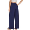 image:imageWiWi Womens Casual Wide Leg Palazzo Pants Comfy Lounge Pajama Bottoms Viscose from Bamboo Yoga Sweatpants SXXLFnavy