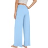 image:imageWiWi Womens Casual Wide Leg Palazzo Pants Comfy Lounge Pajama Bottoms Viscose from Bamboo Yoga Sweatpants SXXLFsky Blue