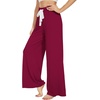 image:imageWiWi Womens Casual Wide Leg Palazzo Pants Comfy Lounge Pajama Bottoms Viscose from Bamboo Yoga Sweatpants SXXLFwine