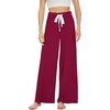 image:imageWiWi Womens Casual Wide Leg Palazzo Pants Comfy Lounge Pajama Bottoms Viscose from Bamboo Yoga Sweatpants SXXLFwine